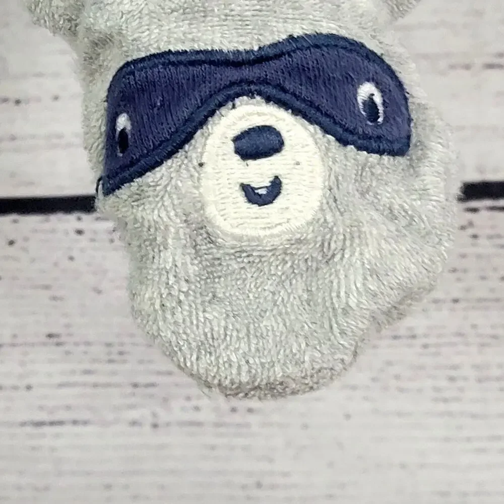 Carter’s Boy Striped Raccoon Zip Terry‎ Footed Sleep & Play One-Piece 9 month